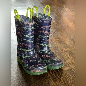 Dinosaur Print Kids Rain Boots